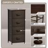 imageSorbus Fabric Dresser for Kids Bedroom  Chest of 6 Drawers Tall Storage Tower Clothing Organizer for Closet for Playroom for Nursery Steel Frame Fabric Bins  Wood Handle WhiteBrown