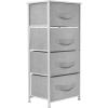 imageSorbus Fabric Dresser for Kids Bedroom  Chest of 6 Drawers Tall Storage Tower Clothing Organizer for Closet for Playroom for Nursery Steel Frame Fabric Bins  Wood Handle WhiteWhite