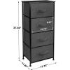 imageSorbus Fabric Dresser for Kids Bedroom  Chest of 6 Drawers Tall Storage Tower Clothing Organizer for Closet for Playroom for Nursery Steel Frame Fabric Bins  Wood Handle WhiteBlack