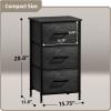 imageSorbus Fabric Dresser for Kids Bedroom  Chest of 6 Drawers Tall Storage Tower Clothing Organizer for Closet for Playroom for Nursery Steel Frame Fabric Bins  Wood Handle WhiteGray Wood