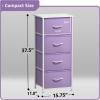 imageSorbus Fabric Dresser for Kids Bedroom  Chest of 6 Drawers Tall Storage Tower Clothing Organizer for Closet for Playroom for Nursery Steel Frame Fabric Bins  Wood Handle MultiPastelPurple