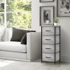 imageSorbus Fabric Dresser for Kids Bedroom  Chest of 6 Drawers Tall Storage Tower Clothing Organizer for Closet for Playroom for Nursery Steel Frame Fabric Bins  Wood Handle WhiteGreige