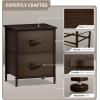 imageSorbus Fabric Dresser for Kids Bedroom  Chest of 6 Drawers Tall Storage Tower Clothing Organizer for Closet for Playroom for Nursery Steel Frame Fabric Bins  Wood Handle WhiteBrown