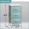 imageSorbus Fabric Dresser for Kids Bedroom  Chest of 6 Drawers Tall Storage Tower Clothing Organizer for Closet for Playroom for Nursery Steel Frame Fabric Bins  Wood Handle MultiPastelAqua