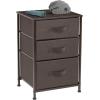 imageSorbus Fabric Dresser for Kids Bedroom  Chest of 6 Drawers Tall Storage Tower Clothing Organizer for Closet for Playroom for Nursery Steel Frame Fabric Bins  Wood Handle WhiteBrown