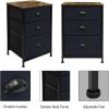 imageSorbus Fabric Dresser for Kids Bedroom  Chest of 6 Drawers Tall Storage Tower Clothing Organizer for Closet for Playroom for Nursery Steel Frame Fabric Bins  Wood Handle WhiteWood Top  Black