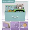 imageSorbus Fabric Dresser for Kids Bedroom  Chest of 6 Drawers Tall Storage Tower Clothing Organizer for Closet for Playroom for Nursery Steel Frame Fabric Bins  Wood Handle MultiPastelPastel