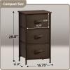 imageSorbus Fabric Dresser for Kids Bedroom  Chest of 6 Drawers Tall Storage Tower Clothing Organizer for Closet for Playroom for Nursery Steel Frame Fabric Bins  Wood Handle WhiteBrown