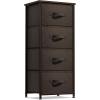 imageSorbus Fabric Dresser for Kids Bedroom  Chest of 6 Drawers Tall Storage Tower Clothing Organizer for Closet for Playroom for Nursery Steel Frame Fabric Bins  Wood Handle WhiteBrown