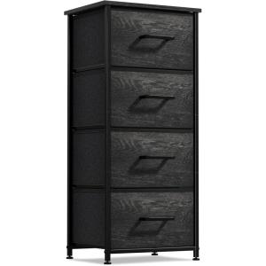 imageSorbus Fabric Dresser for Kids Bedroom  Chest of 6 Drawers Tall Storage Tower Clothing Organizer for Closet for Playroom for Nursery Steel Frame Fabric Bins  Wood Handle WhiteGray Wood