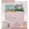 imageSorbus Nightstand with 2 Drawers  Kids Bedside Furniture End Table Night Stand  Steel Frame Wood Top ampamp Easy Pull Fabric Bins  Dresser ampamp Chest for Home Bedroom Accessories Office ampamp Dorm 2 PackPink