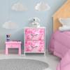 imageSorbus Nightstand with 2 Drawers  Kids Bedside Furniture End Table Night Stand  Steel Frame Wood Top ampamp Easy Pull Fabric Bins  Dresser ampamp Chest for Home Bedroom Accessories Office ampamp Dorm 2 PackPink Tiedye
