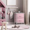 imageSorbus Nightstand with 2 Drawers  Kids Bedside Furniture End Table Night Stand  Steel Frame Wood Top ampamp Easy Pull Fabric Bins  Dresser ampamp Chest for Home Bedroom Accessories Office ampamp Dorm 2 PackPink