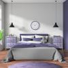 imageSorbus Nightstand with 2 Drawers  Kids Bedside Furniture End Table Night Stand  Steel Frame Wood Top ampamp Easy Pull Fabric Bins  Dresser ampamp Chest for Home Bedroom Accessories Office ampamp Dorm 2 PackPurple Tiedye