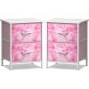 imageSorbus Nightstand with 2 Drawers  Kids Bedside Furniture End Table Night Stand  Steel Frame Wood Top ampamp Easy Pull Fabric Bins  Dresser ampamp Chest for Home Bedroom Accessories Office ampamp Dorm 2 PackPink Tiedye