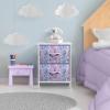 imageSorbus Nightstand with 2 Drawers  Kids Bedside Furniture End Table Night Stand  Steel Frame Wood Top ampamp Easy Pull Fabric Bins  Dresser ampamp Chest for Home Bedroom Accessories Office ampamp Dorm 2 PackPurple Tiedye