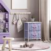imageSorbus Nightstand with 2 Drawers  Kids Bedside Furniture End Table Night Stand  Steel Frame Wood Top ampamp Easy Pull Fabric Bins  Dresser ampamp Chest for Home Bedroom Accessories Office ampamp Dorm 2 PackPurple Tiedye
