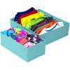 imageSorbus Set of 4 Foldable Drawer Dividers Storage Boxes Closet Organizers Under Bed Organizer BlackAqua