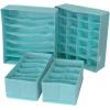 imageSorbus Set of 4 Foldable Drawer Dividers Storage Boxes Closet Organizers Under Bed Organizer BlackAqua
