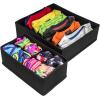 imageSorbus Set of 4 Foldable Drawer Dividers Storage Boxes Closet Organizers Under Bed Organizer BlackBlack