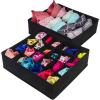 imageSorbus Set of 4 Foldable Drawer Dividers Storage Boxes Closet Organizers Under Bed Organizer BlackBlack