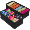 imageSorbus Set of 4 Foldable Drawer Dividers Storage Boxes Closet Organizers Under Bed Organizer BlackBlack