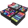 imageSorbus Set of 4 Foldable Drawer Dividers Storage Boxes Closet Organizers Under Bed Organizer BlackBlack