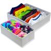 imageSorbus Set of 4 Foldable Drawer Dividers Storage Boxes Closet Organizers Under Bed Organizer BlackWhite