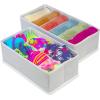 imageSorbus Set of 4 Foldable Drawer Dividers Storage Boxes Closet Organizers Under Bed Organizer BlackWhite