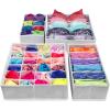 imageSorbus Set of 4 Foldable Drawer Dividers Storage Boxes Closet Organizers Under Bed Organizer BlackWhite