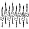 imageSorbus Macrame Plant Hanger 6 Pack Indoor Outdoor Hanging Plant Pots Cotton Rope Elegant for Home Patio Garden BlackBlack