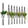 imageSorbus Macrame Plant Hanger 6 Pack Indoor Outdoor Hanging Plant Pots Cotton Rope Elegant for Home Patio Garden BlackBlack