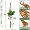 imageSorbus Macrame Plant Hanger 6 Pack Indoor Outdoor Hanging Plant Pots Cotton Rope Elegant for Home Patio Garden BlackBrown