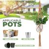 imageSorbus Macrame Plant Hanger 6 Pack Indoor Outdoor Hanging Plant Pots Cotton Rope Elegant for Home Patio Garden BlackBrown