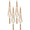 imageSorbus Macrame Plant Hanger 6 Pack Indoor Outdoor Hanging Plant Pots Cotton Rope Elegant for Home Patio Garden BlackBrown