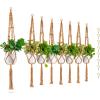 imageSorbus Macrame Plant Hanger 6 Pack Indoor Outdoor Hanging Plant Pots Cotton Rope Elegant for Home Patio Garden BlackBrown