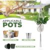 imageSorbus Macrame Plant Hanger 6 Pack Indoor Outdoor Hanging Plant Pots Cotton Rope Elegant for Home Patio Garden BlackWhite
