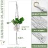 imageSorbus Macrame Plant Hanger 6 Pack Indoor Outdoor Hanging Plant Pots Cotton Rope Elegant for Home Patio Garden BlackWhite