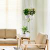 imageSorbus Macrame Plant Hanger 6 Pack Indoor Outdoor Hanging Plant Pots Cotton Rope Elegant for Home Patio Garden BlackWhite