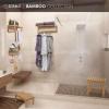 imageSorbus Bamboo Shower Bench Stool with Shelf  2Tier Wood Storage ampamp Seating for Bathroom Shower Bench Chair Bath Stool Spa Sauna Seat