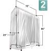 imageSorbus Cover for Garment Rack 2 Pack 6 Ft Transparent Clothes Rack Cover Garment Coat Hanger Protector Dustproof Waterproof Clothing Storage Cover for Dresses Suits Coats Rack Not Included2 Pack