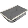 imageSorbus Fabric Storage Cubes 15 Inch 3 Pack Grey Jute and Cotton Rectangular Baskets with Script Text Foldable Storage Bins for Organizing Decorative Baskets for ShelvesGrey