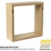 imageSorbus Floating Box Shelves  Square Cube Wall Decor Hanging Shelves Decoration  Shelf for Living Room Bedroom Trophy Display Photo FramesMaple Wood