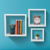 imageSorbus Floating Box Shelves  Square Cube Wall Decor Hanging Shelves Decoration  Shelf for Living Room Bedroom Trophy Display Photo FramesWhite