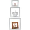 imageSorbus Floating Box Shelves  Square Cube Wall Decor Hanging Shelves Decoration  Shelf for Living Room Bedroom Trophy Display Photo FramesWhite