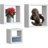 imageSorbus Floating Box Shelves  Square Cube Wall Decor Hanging Shelves Decoration  Shelf for Living Room Bedroom Trophy Display Photo FramesWhite