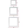 imageSorbus Floating Box Shelves  Square Cube Wall Decor Hanging Shelves Decoration  Shelf for Living Room Bedroom Trophy Display Photo FramesWhite