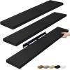 imageSorbus Floating Shelves for Wall  3 Long Floating Shelves for Bedroom Kitchen Living Room Bathroom Shelves Farmhouse Home Decor  48 x 9 Inch Wall Mounted Floating Shelves for Wall GrayBlack