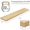 imageSorbus Floating Shelves for Wall  3 Long Floating Shelves for Bedroom Kitchen Living Room Bathroom Shelves Farmhouse Home Decor  48 x 9 Inch Wall Mounted Floating Shelves for Wall GrayMaple Wood