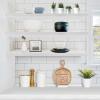imageSorbus Floating Shelves for Wall  3 Long Floating Shelves for Bedroom Kitchen Living Room Bathroom Shelves Farmhouse Home Decor  48 x 9 Inch Wall Mounted Floating Shelves for Wall GrayWhite